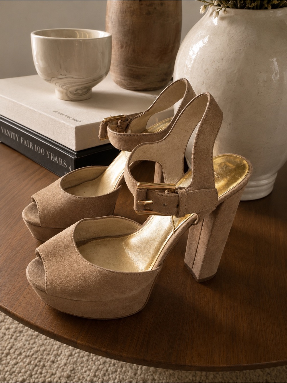 MICHAEL KORS Suede Platform Heels